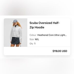 Heathered Core Ultra Scuba Oversized Half-Zip Hoodie